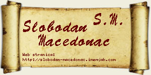 Slobodan Macedonac vizit kartica